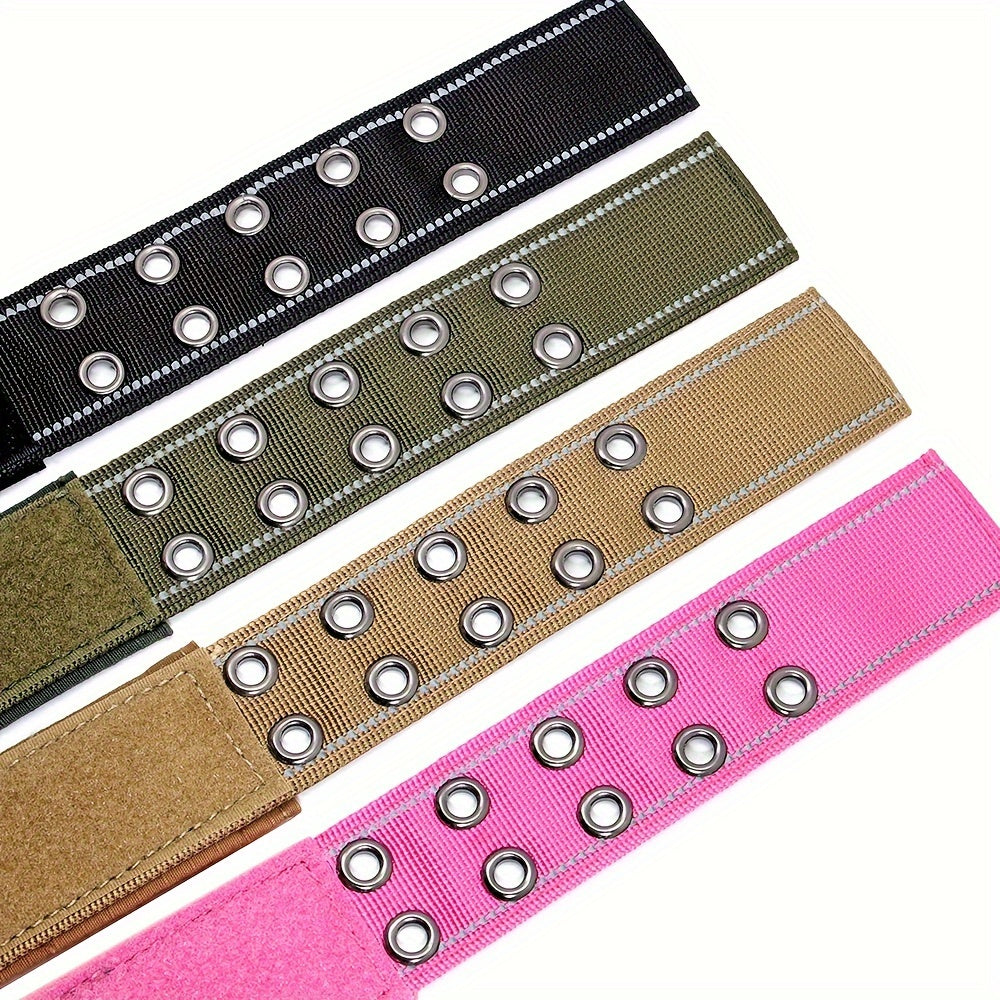 Customizable Nylon Dog Collar Engraved Name Metal Buckle