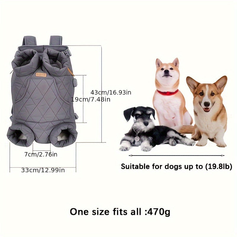 Adjustable Quilted Pet Carrier Backpack for Active Adventures