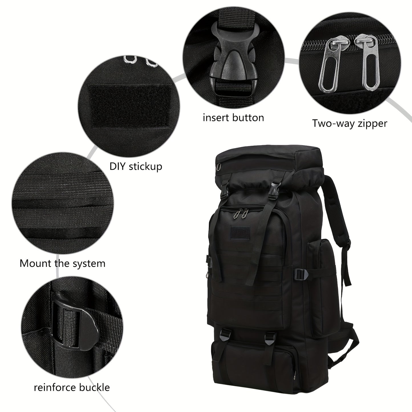 Tactical Hiking Backpack Set for Outdoor Adventures and Camping