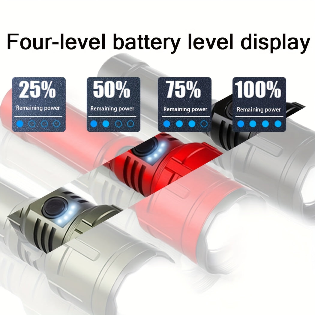 Outdoor Portable Flashlight With Ignition And Power Bank