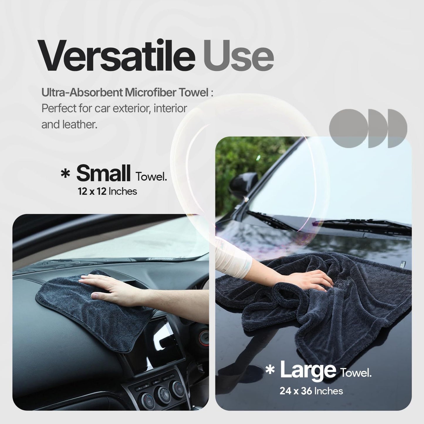 Double Twisted Loop Quick Drying Car Towel For Detailing