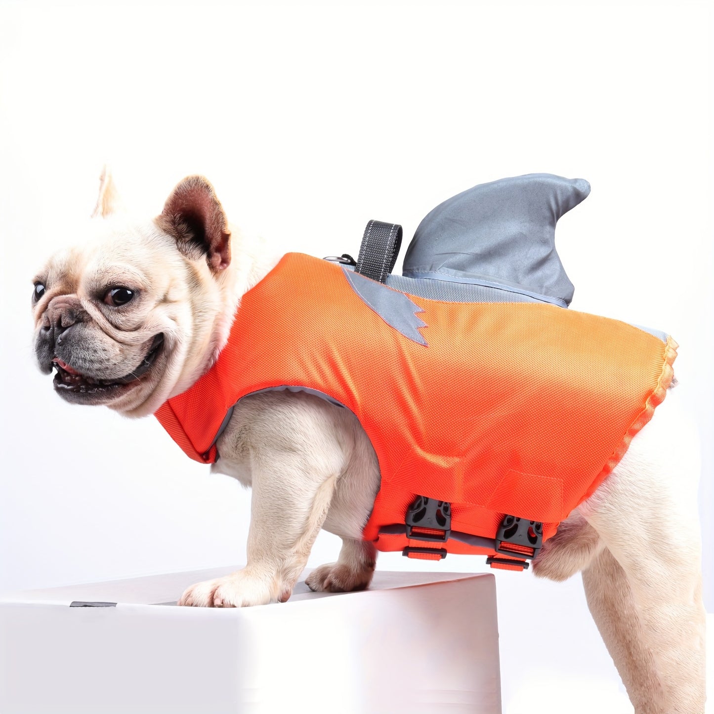 Reflective Shark Shape Pet Life Jacket for Safety and Rescue