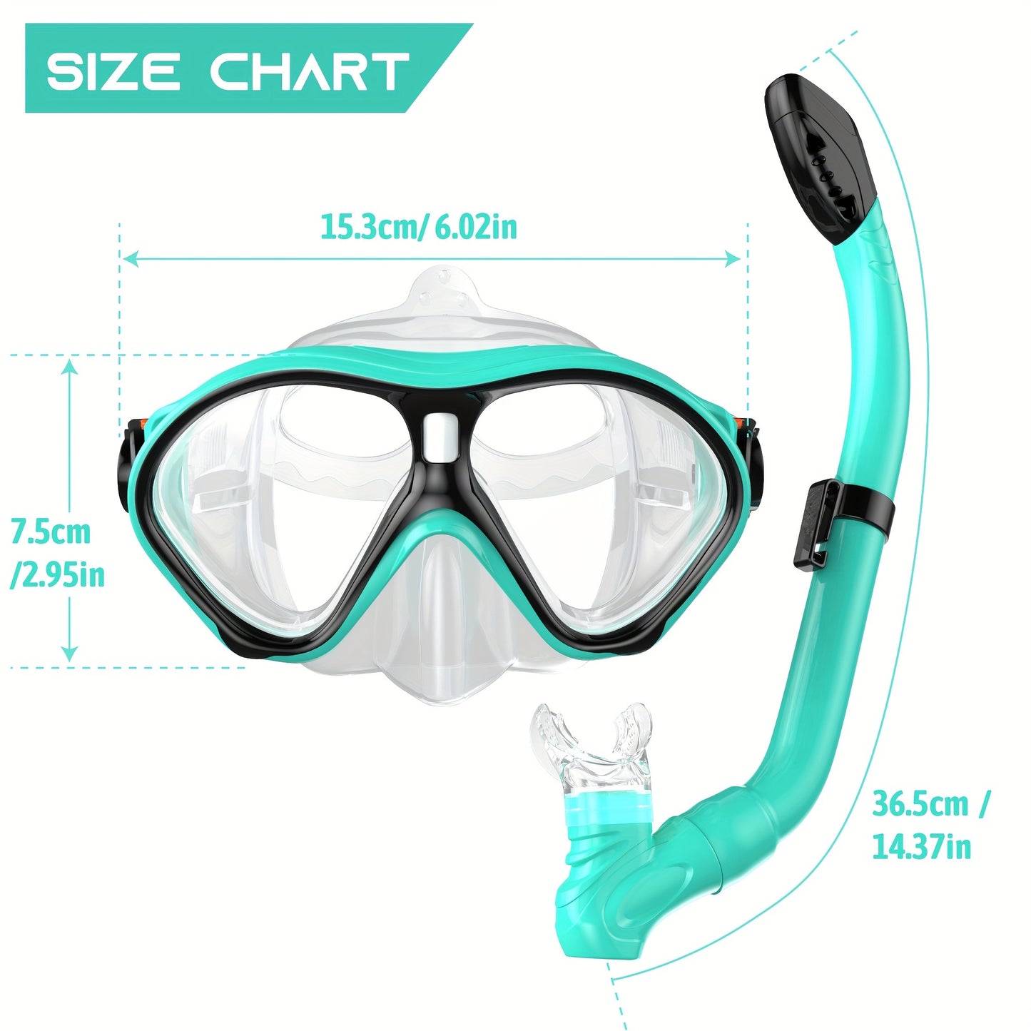 Kids Mask And Snorkel Set Anti Fog Dry Top Snorkeling Gear