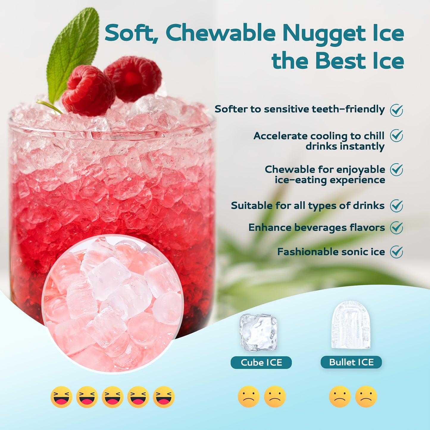 Portable Nugget Ice Maker for Home and Outdoor Fun