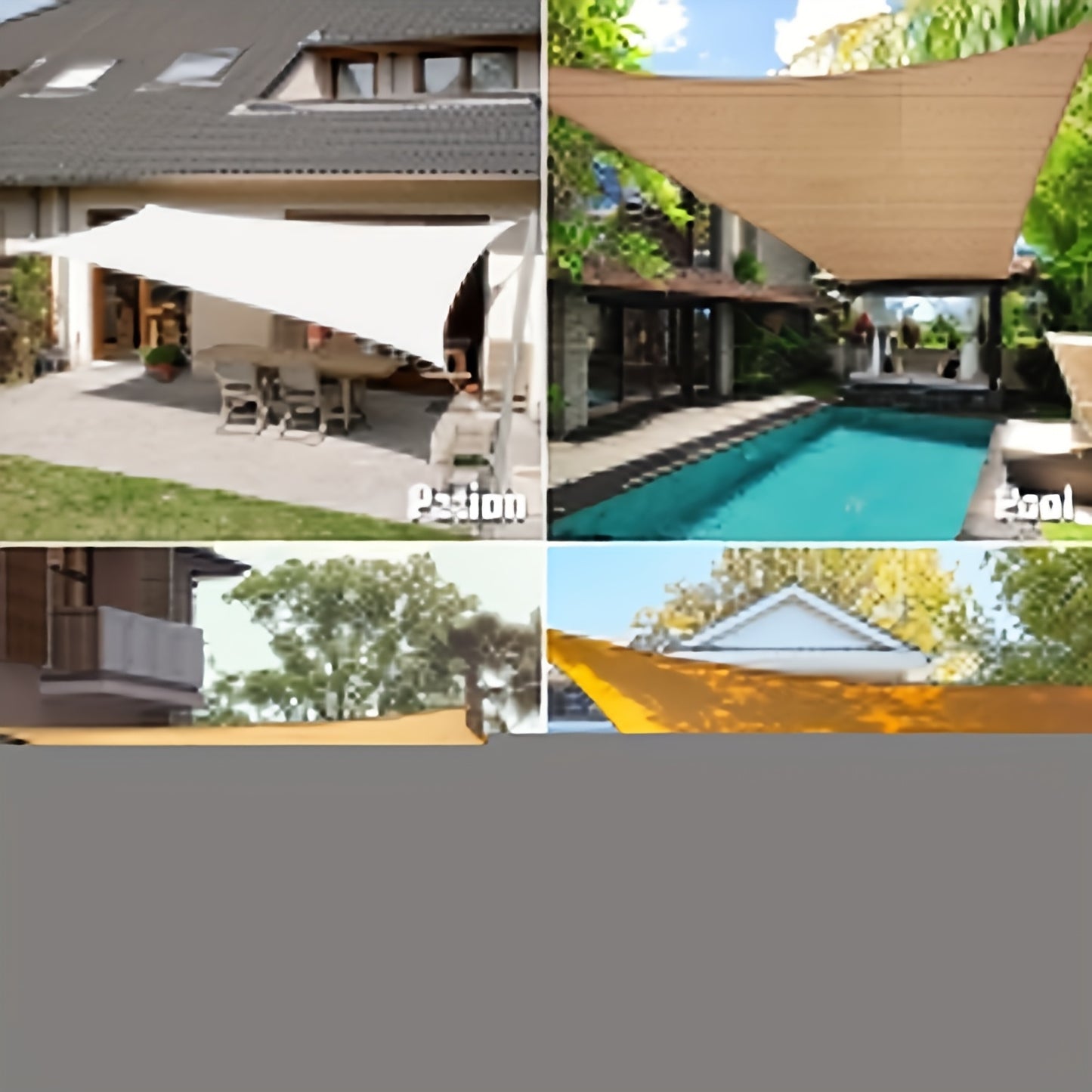 UV Block Rectangle Shade Sail by Unknown Brand for Outdoor Use