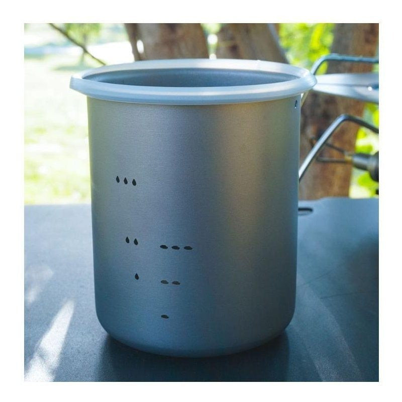 Lightweight Titanium Camping Pot with Folding Handle for Outdoor Cooking