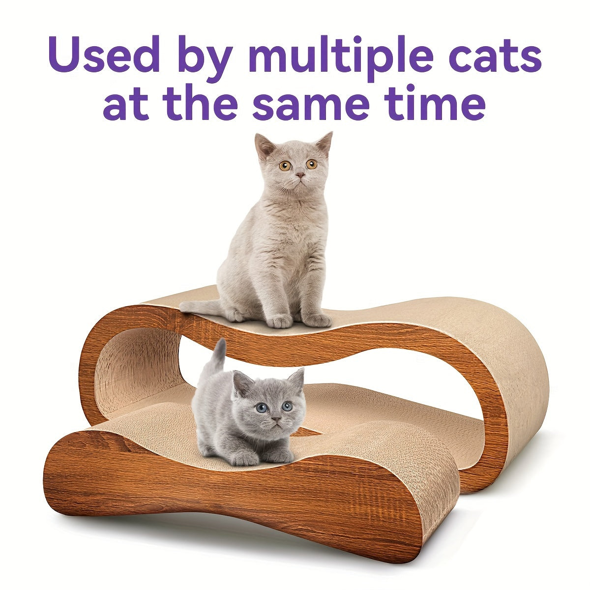 Durable Cat Scratching Board And Resting Bed Two Piece Set
