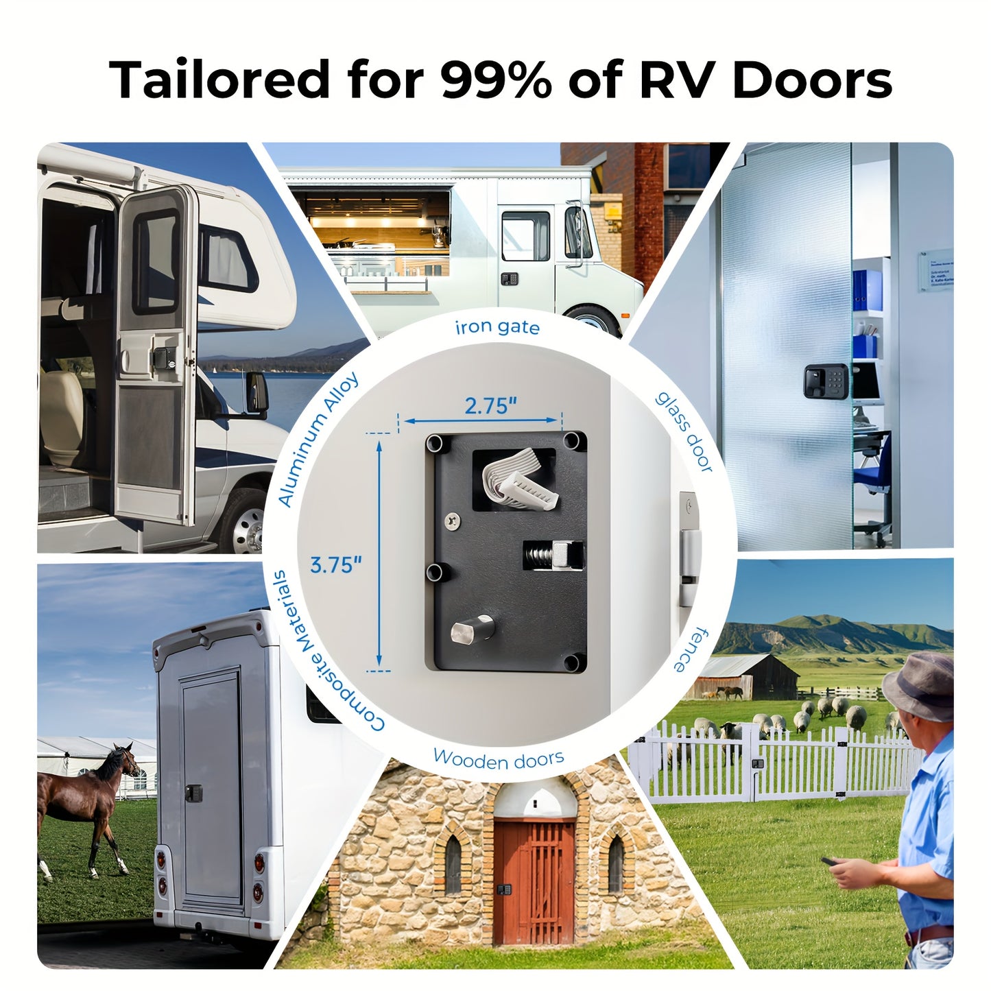 Versatile Keyless RV Entry Door Lock for Trailers and Campers