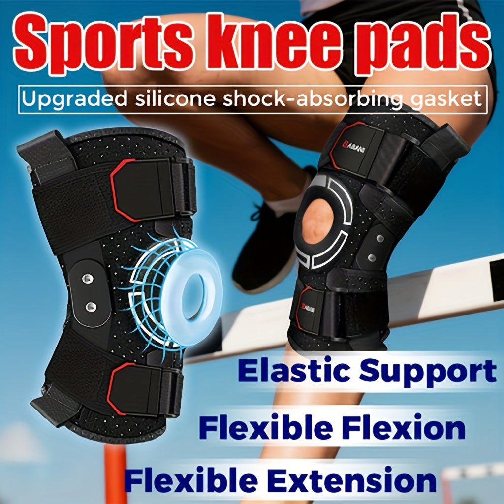 Knee Brace Hinged Support With Fixation System For Runners