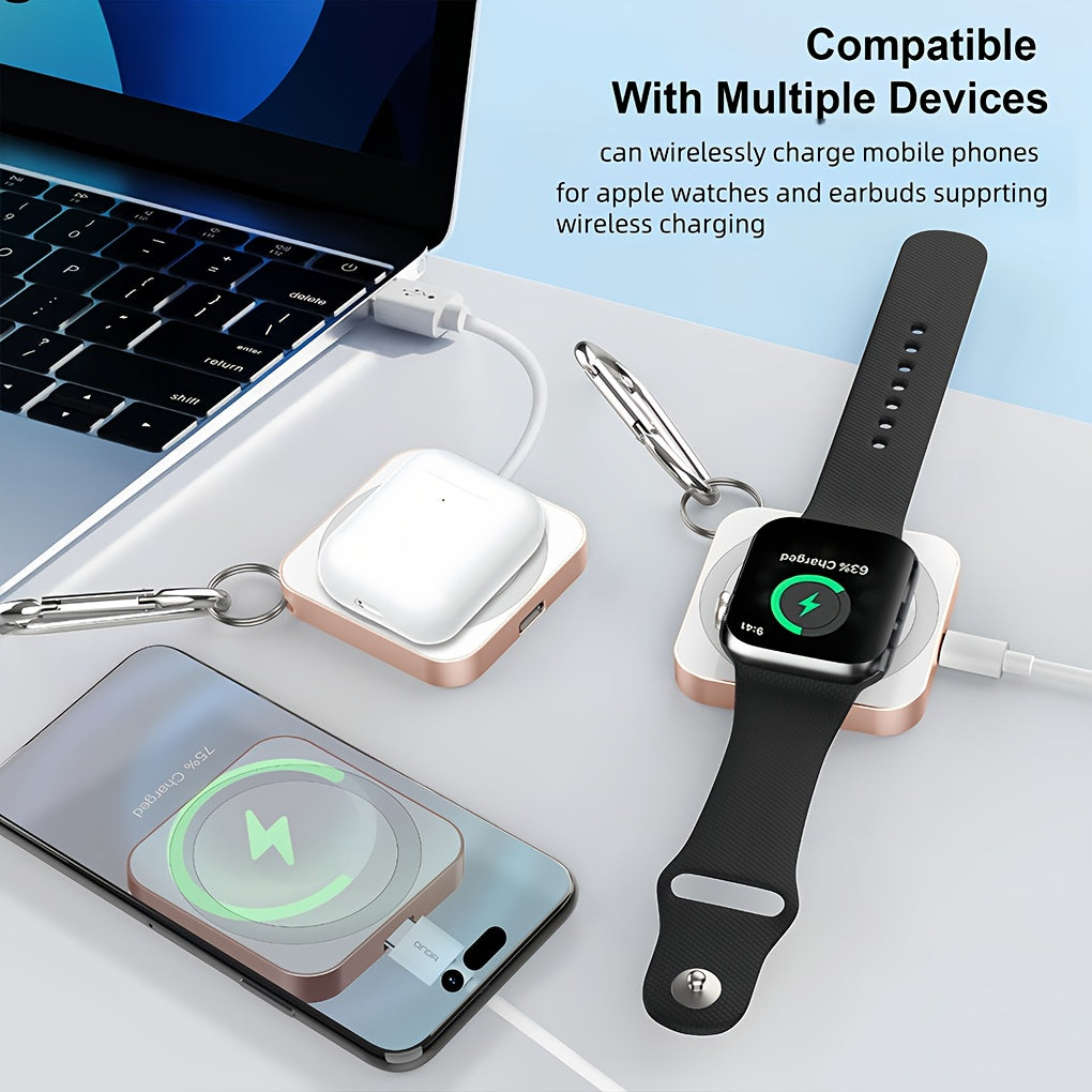 Mini Magnetic Wireless Charger With Dual Interface 15W