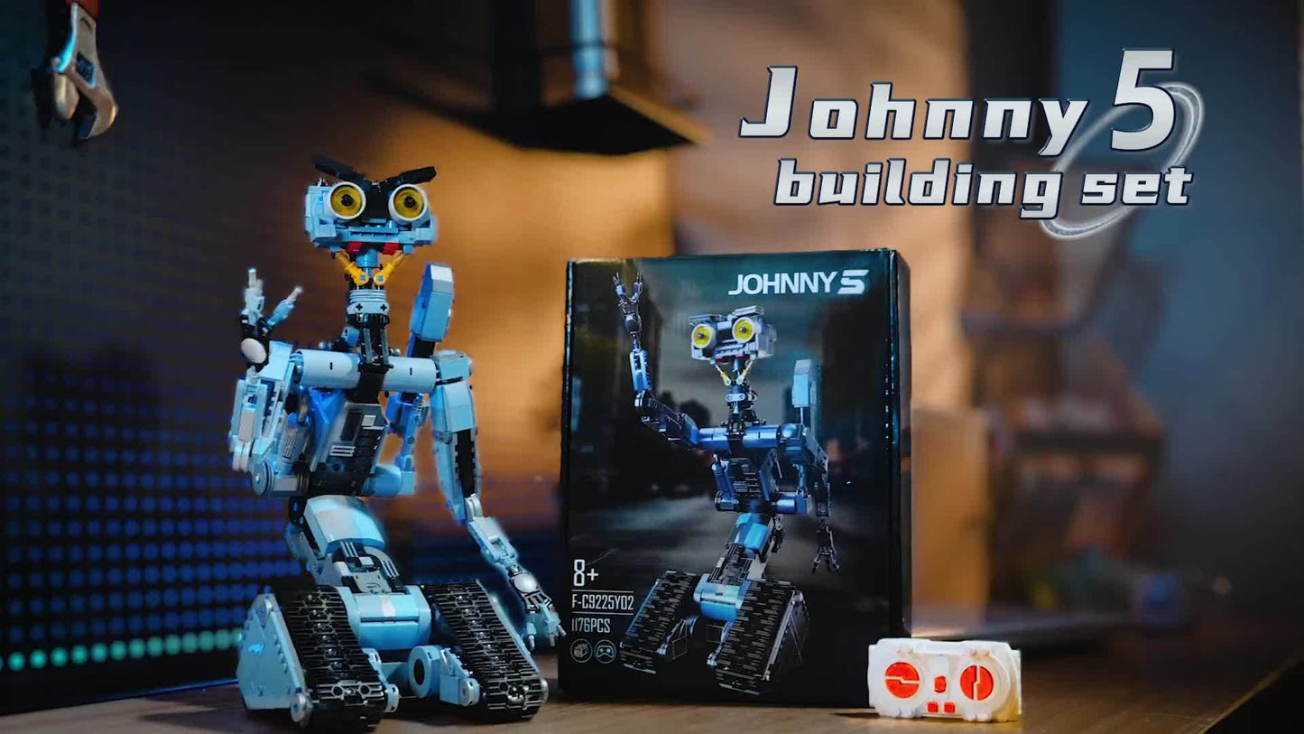 Johnny 5 Robot Building Blocks Set Movable Laser Movie Replica