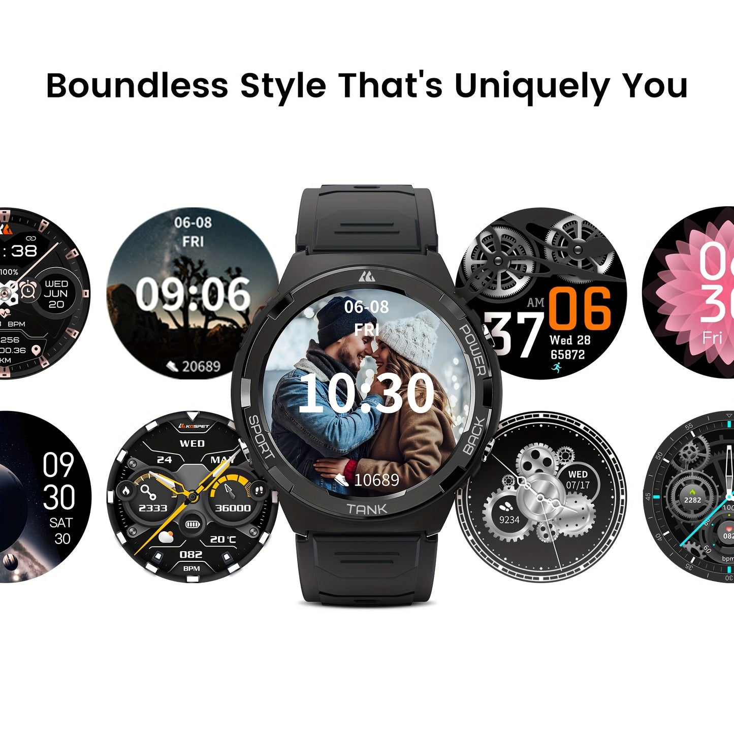 KOSPET TANK S1 Smartwatch with GPS and 5ATM Water Resistance