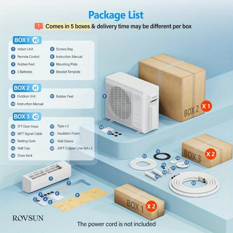 Dual Zone WiFi Mini Split Air Conditioner And Heater System