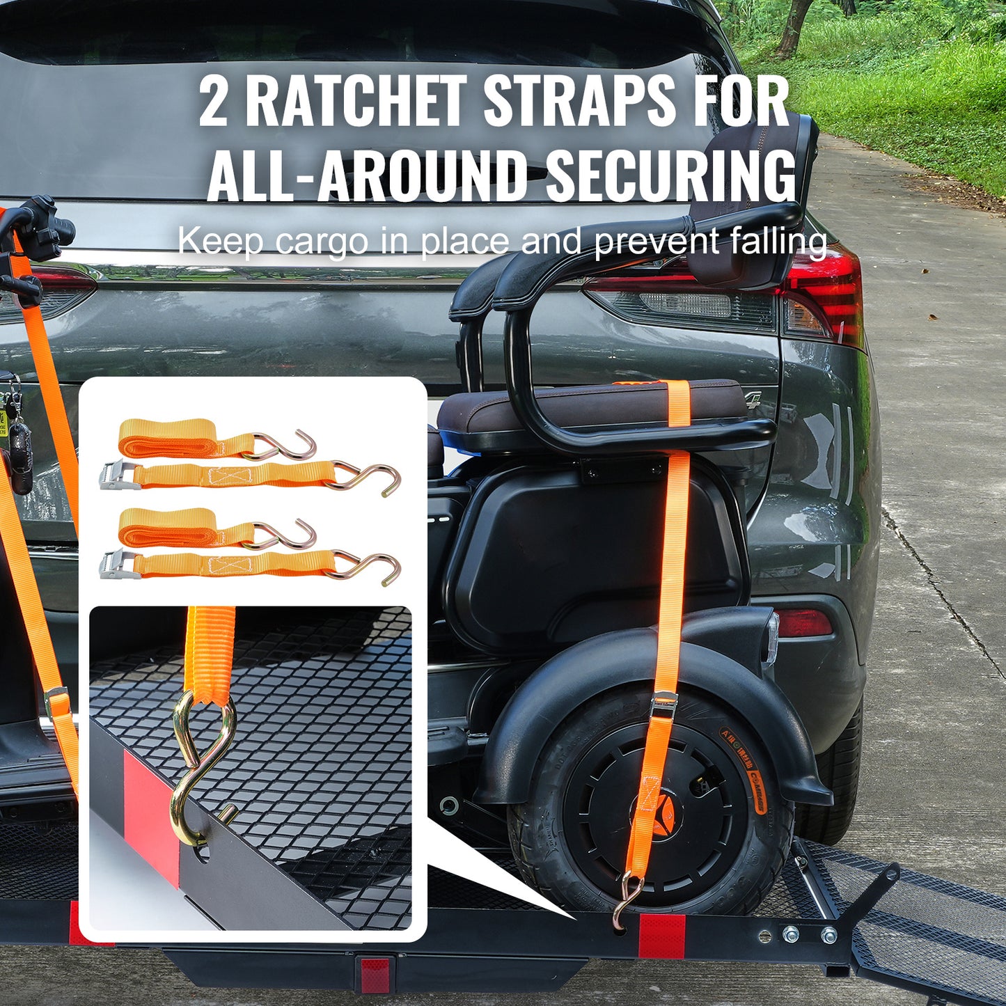 VEVOR Hitch Mount Cargo Carrier for Mobility Scooters and Wheelchairs