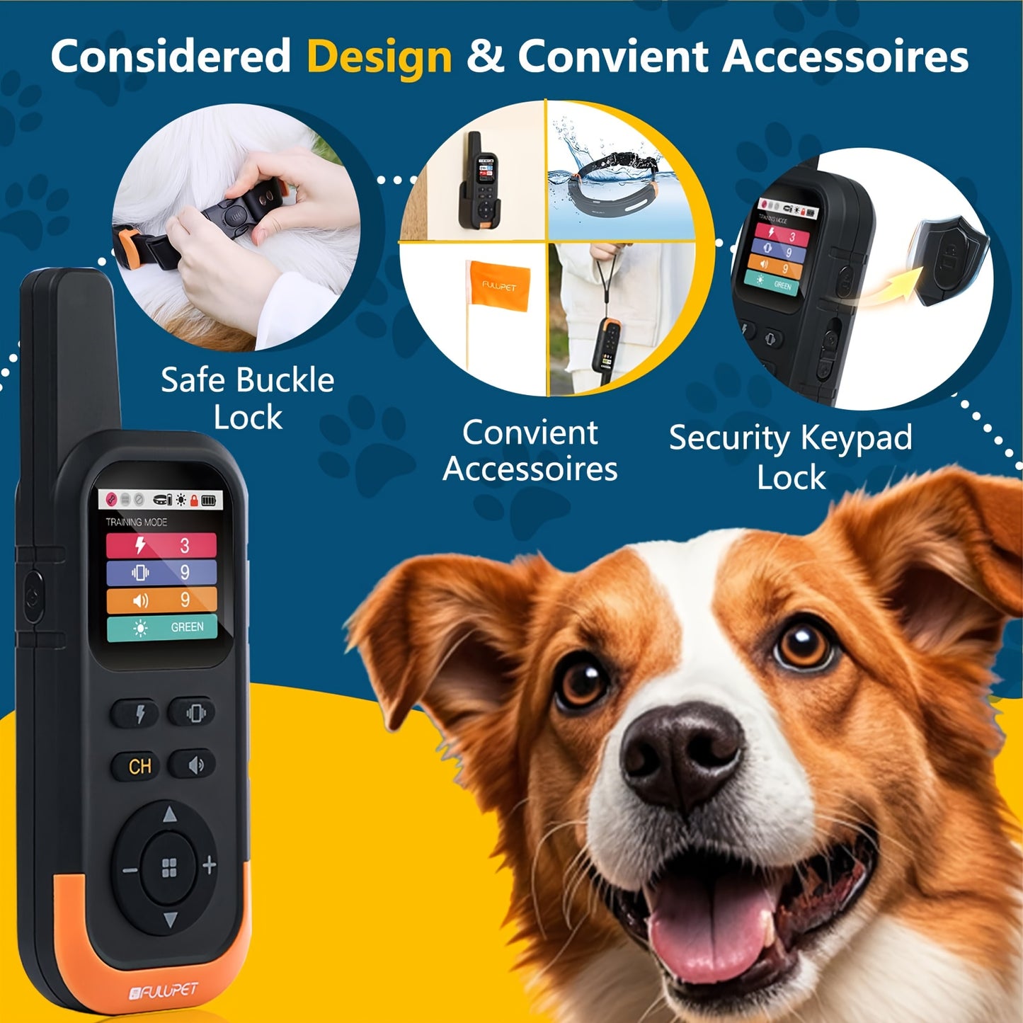 Wireless Dog Fence System With Remote And Adjustable Collar