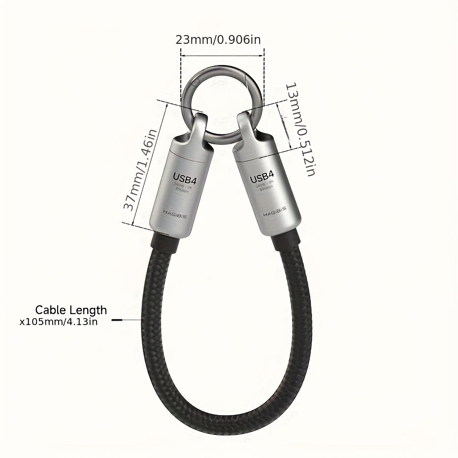 USB4 USBC To USBC Cable 80Gbps Data Transfer HighSpeed