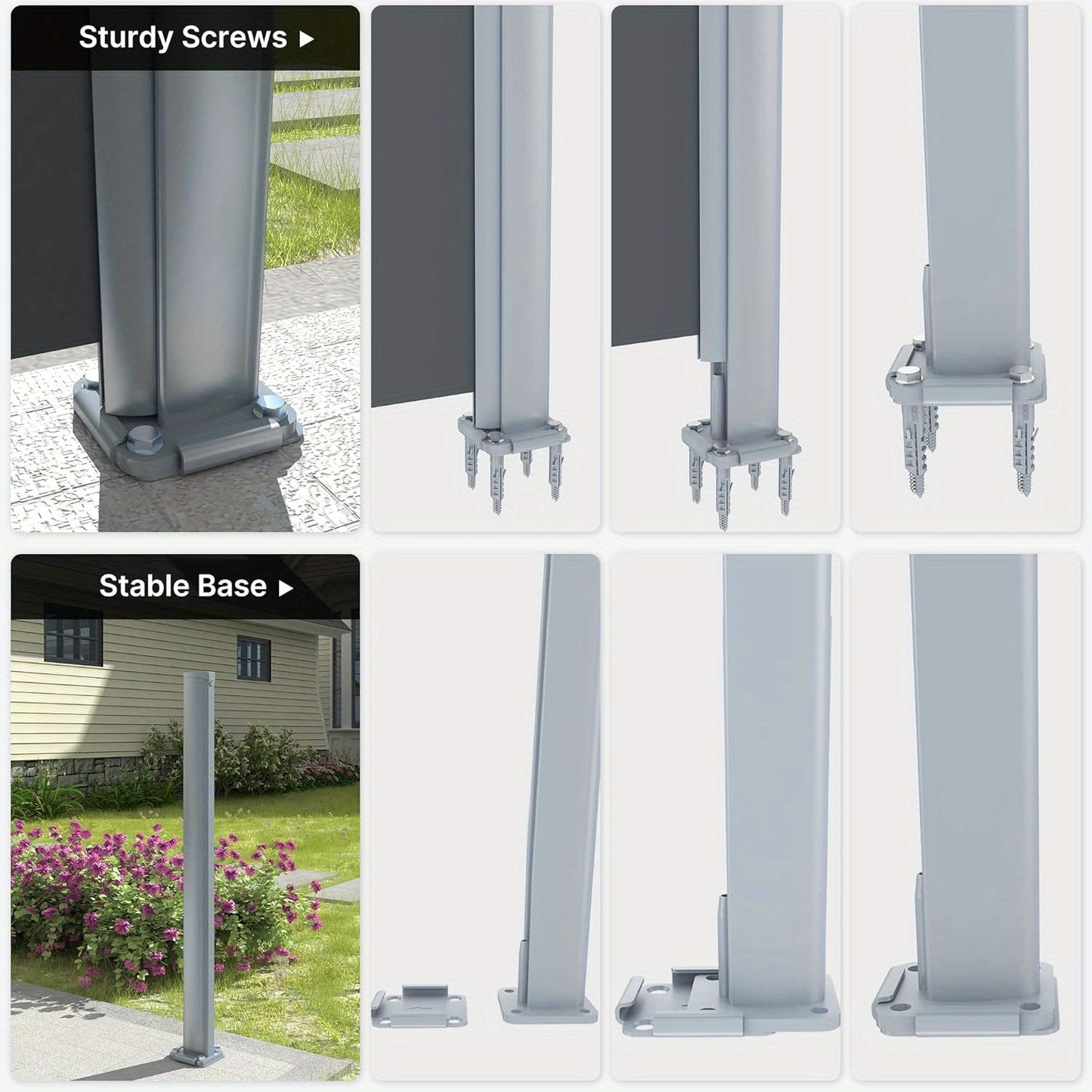 Retractable Side Awning Privacy Screen For Outdoor Spaces