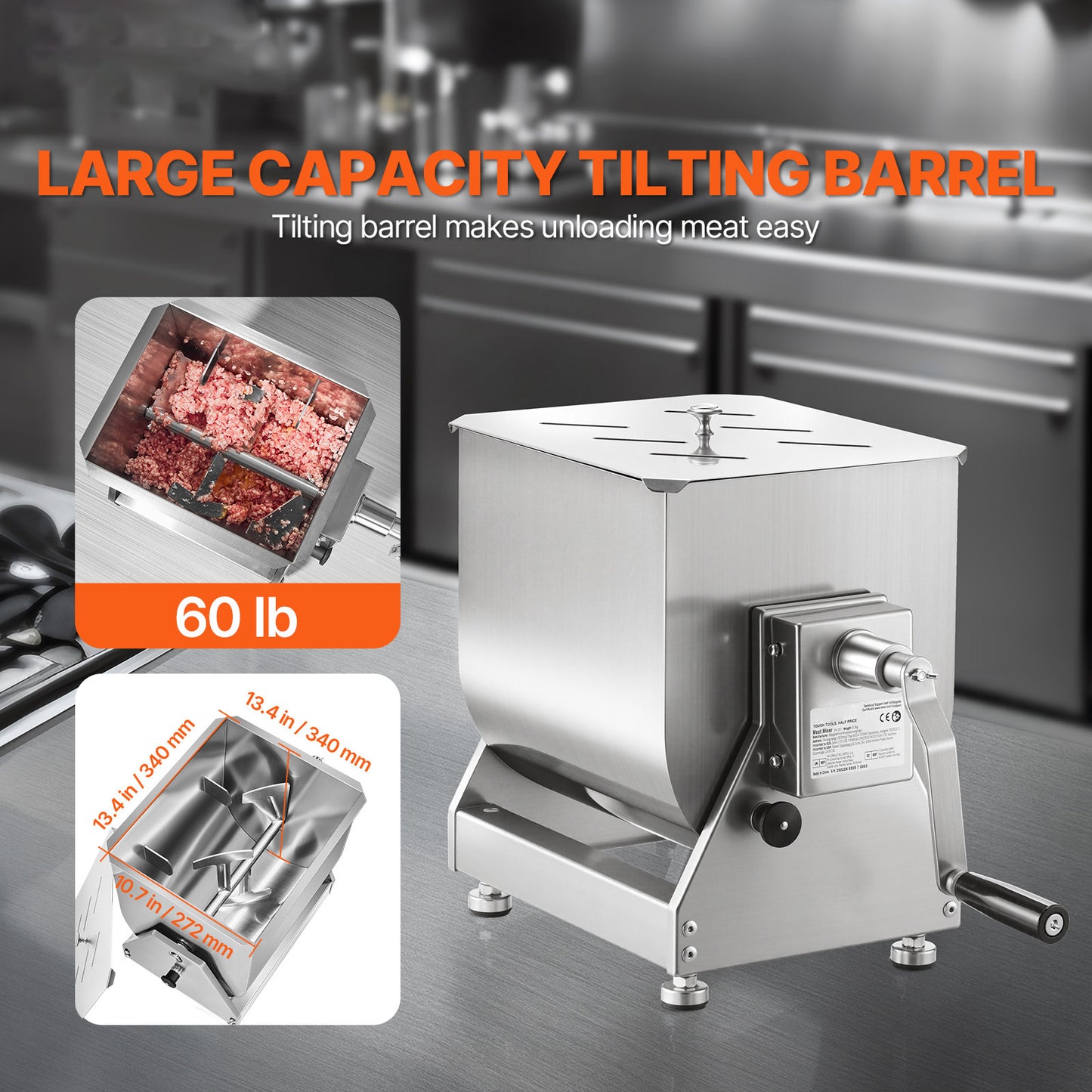 Manual Meat Mixer For Sausage And Ground Meat Mixing