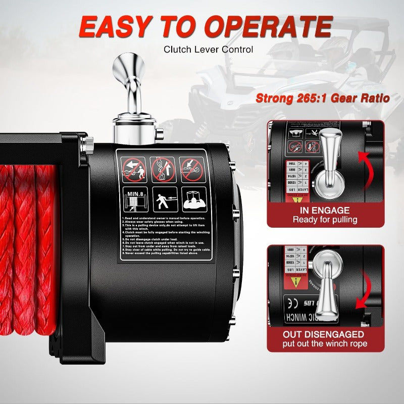 Nilight 13500 Lb Electric Winch For ATV Truck Offroad