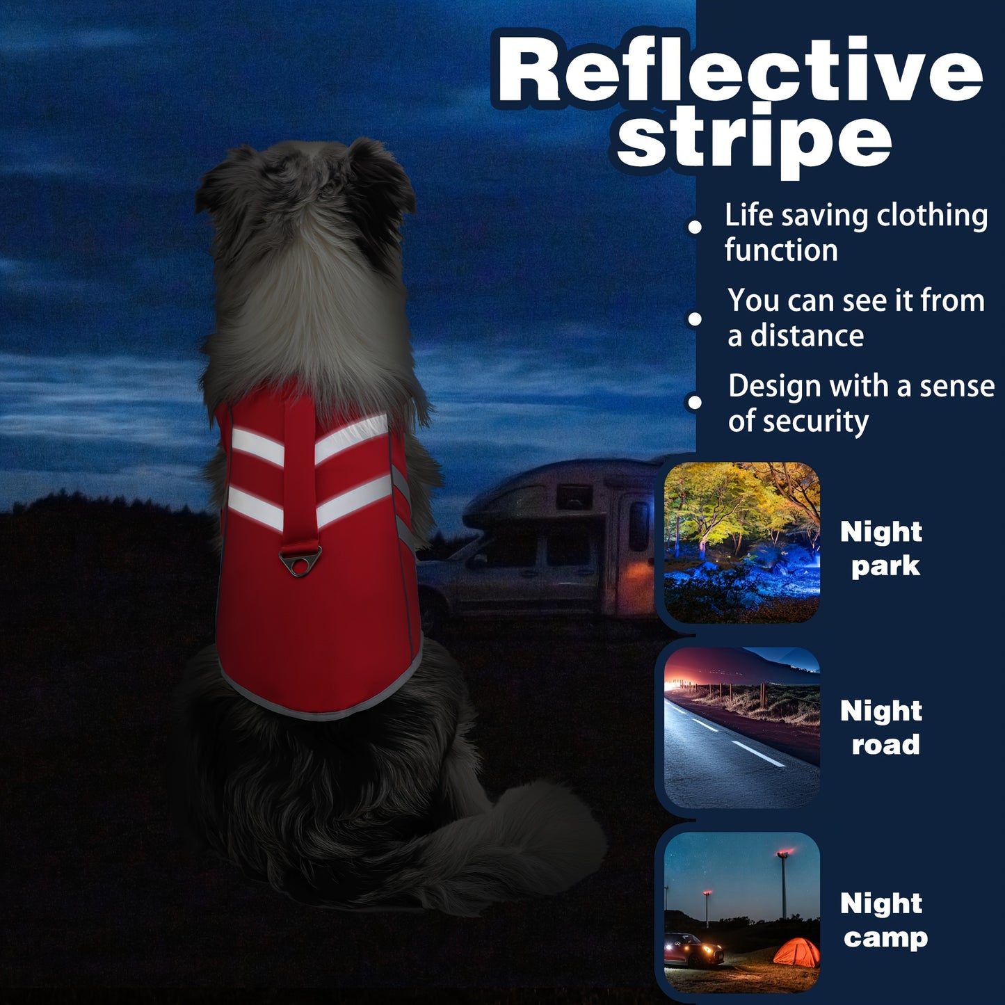 Paiaite Reflective Dog Life Jacket With Handle D Ring