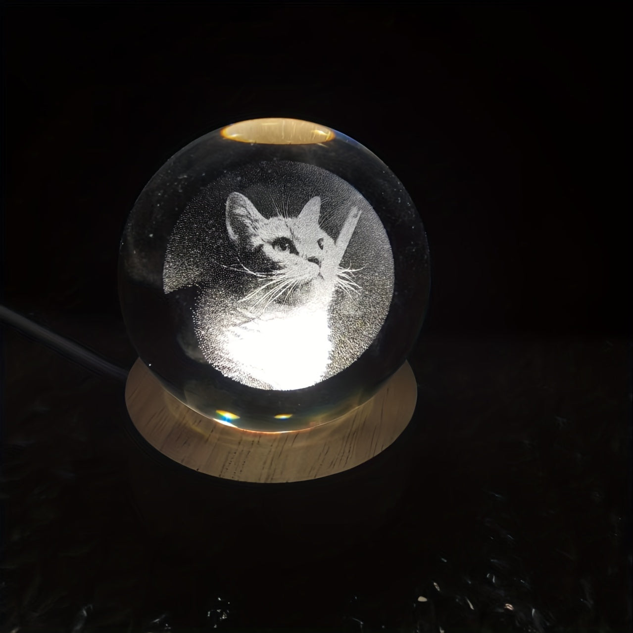 Custom Laser Engraved Pet Memorial Crystal Keepsake