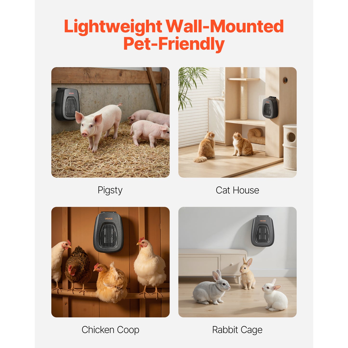Dog House Heater 800W With Overheat Protection And Timer