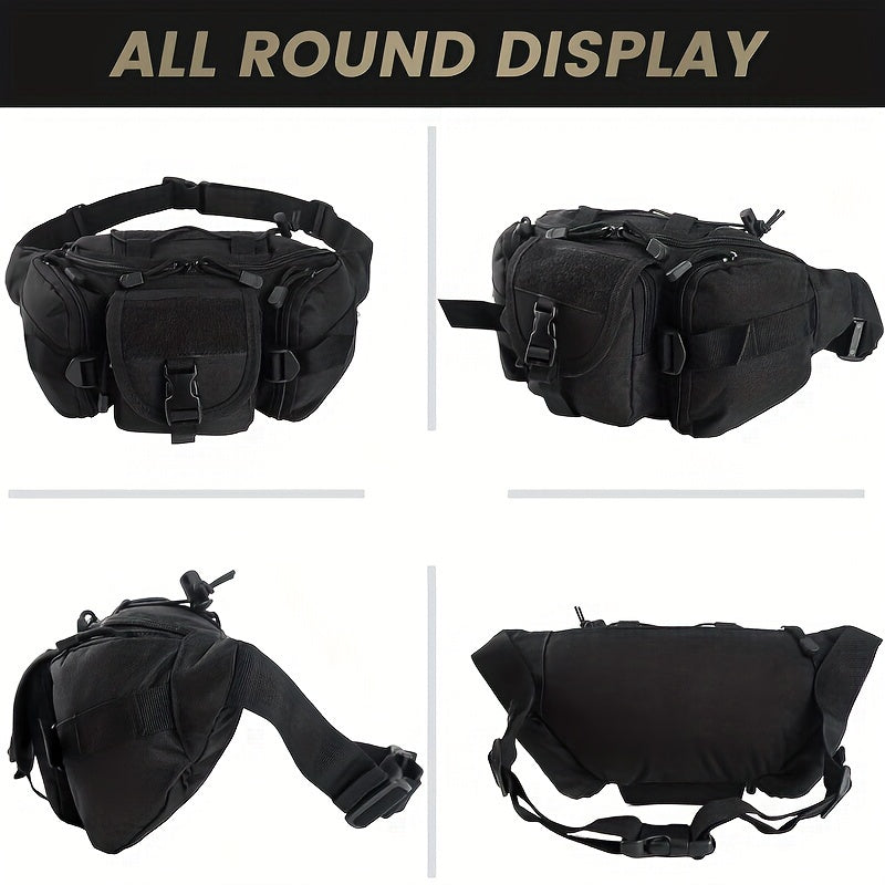 Oxford Cloth Waist Pack With Adjustable Strap And Zipper