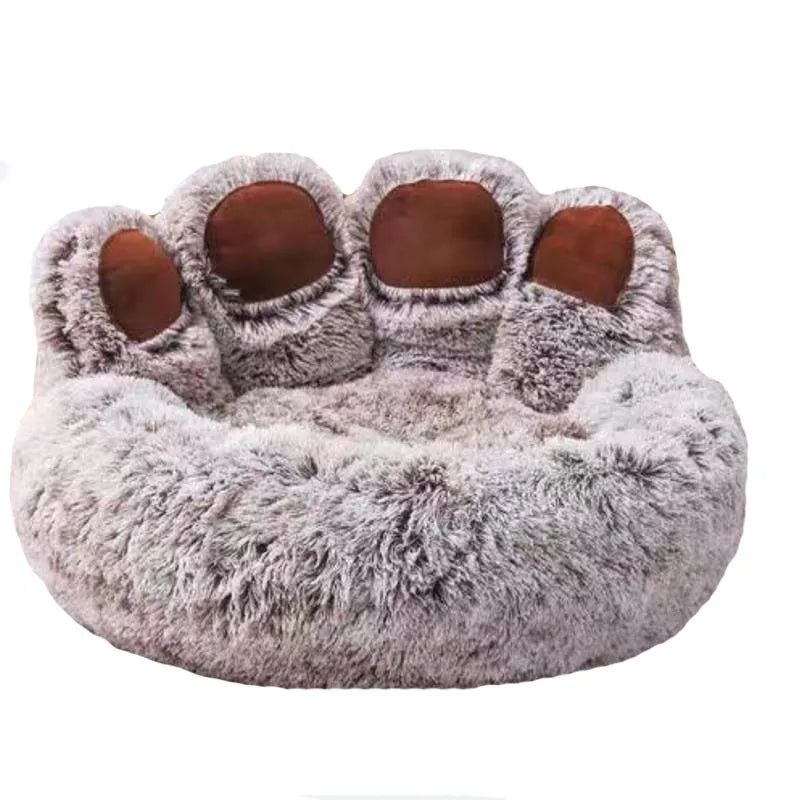 BeiYu Pet Fluffy Dog Bed Large Cozy Sleep Basket For Pets