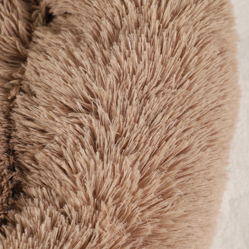 BeiYu Pet Fluffy Dog Bed Large Cozy Sleep Basket For Pets