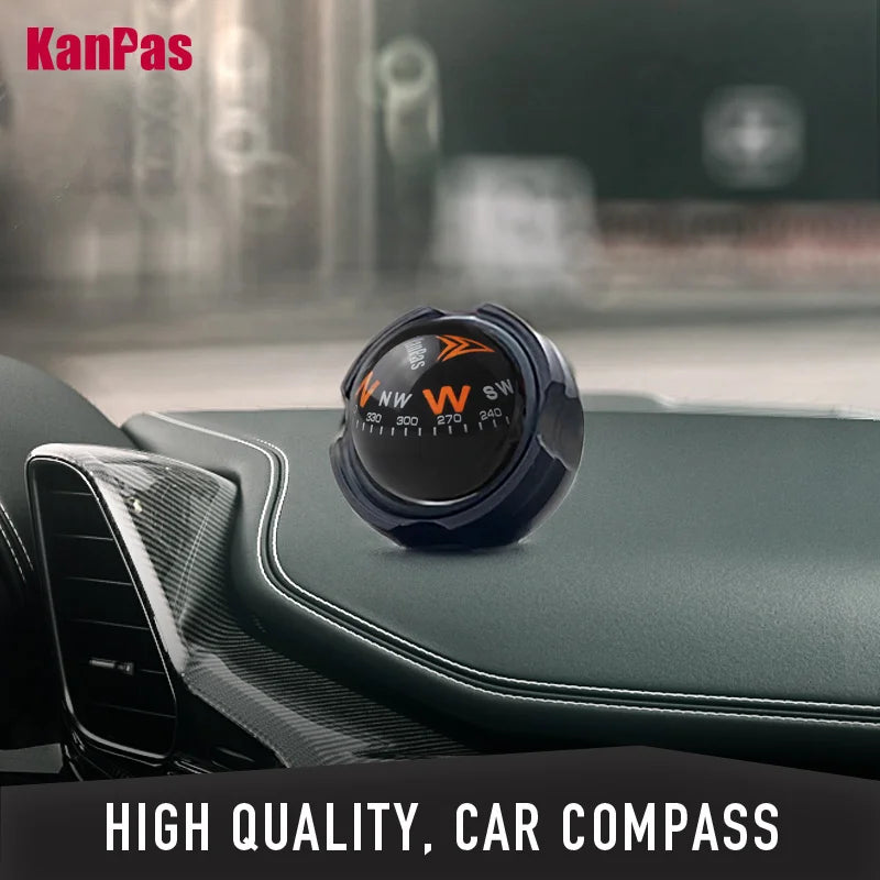 KANPAS Car Dashboard Compass Dual Dial Luminous Ball