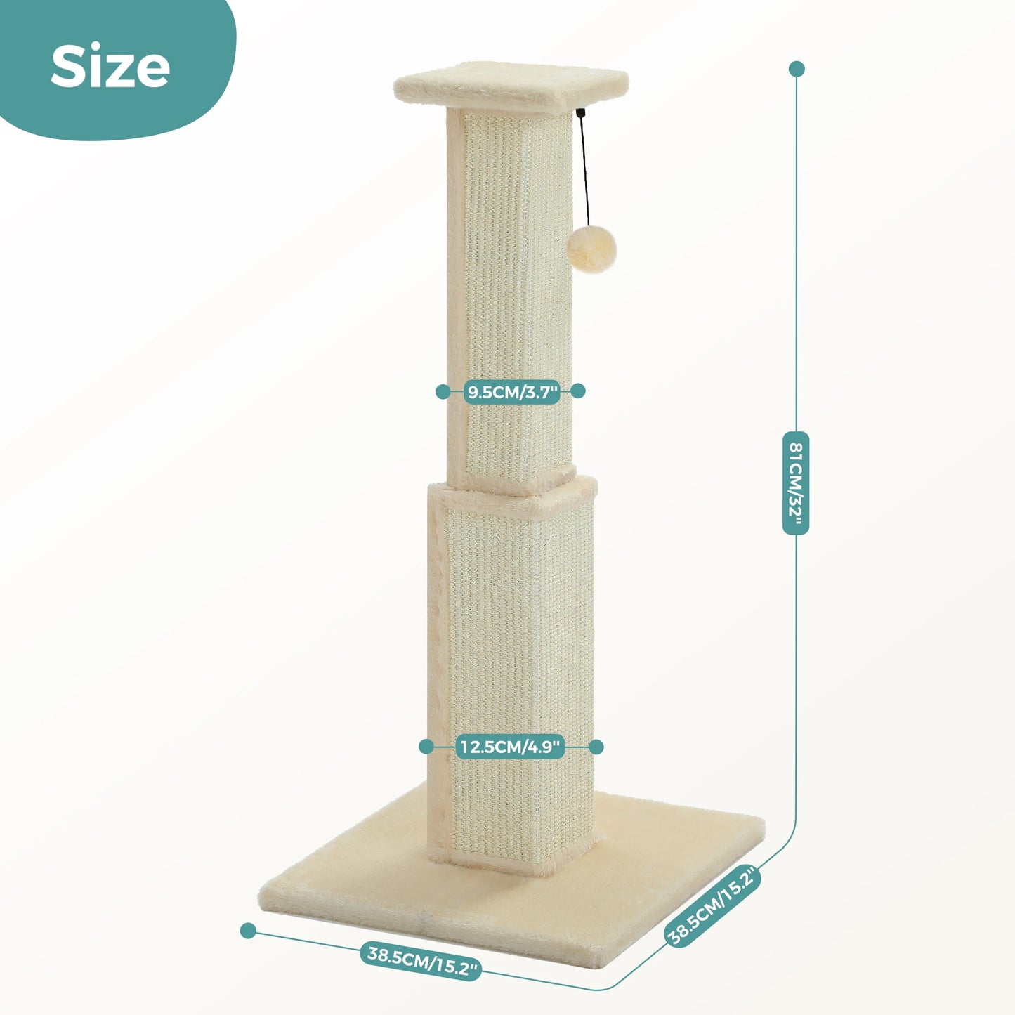 PAWZ Road Cat Scratching Post Indoor Cats Sisal Ball Toy