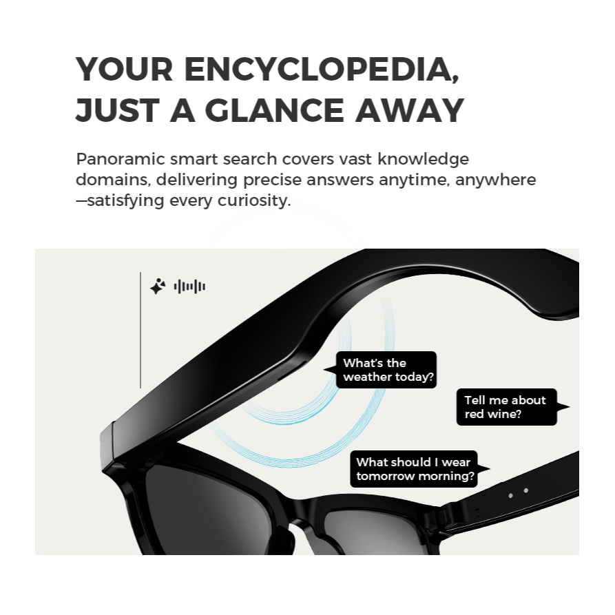 Smart AI Photography Video Glasses Ultra Wide 500W Camera