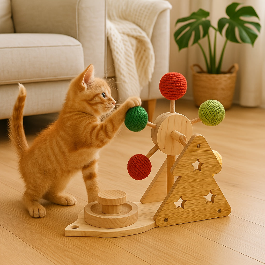 Versatile Interactive Cat Toy Set With Ferris Wheel