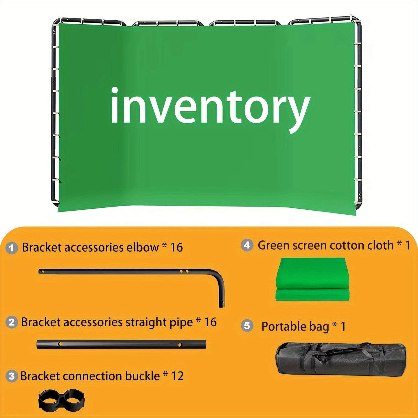 Collapsible Green Screen Backdrop Kit For Photography And Video