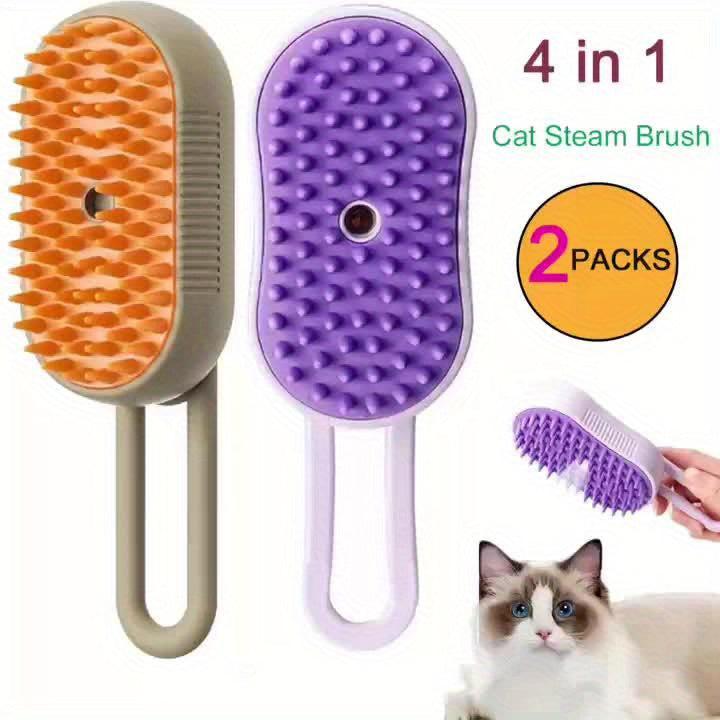 3In1 Pet Steam Brush With USB Charging Rotating Cat Dog