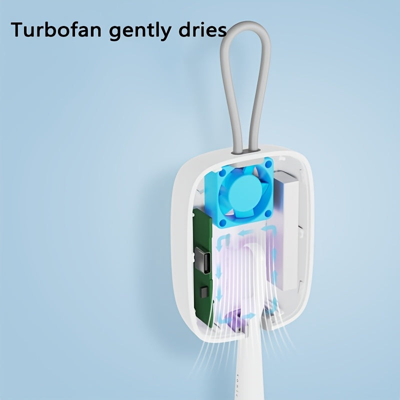 UVC Toothbrush Holder Wall Mount USB Rechargeable Travel