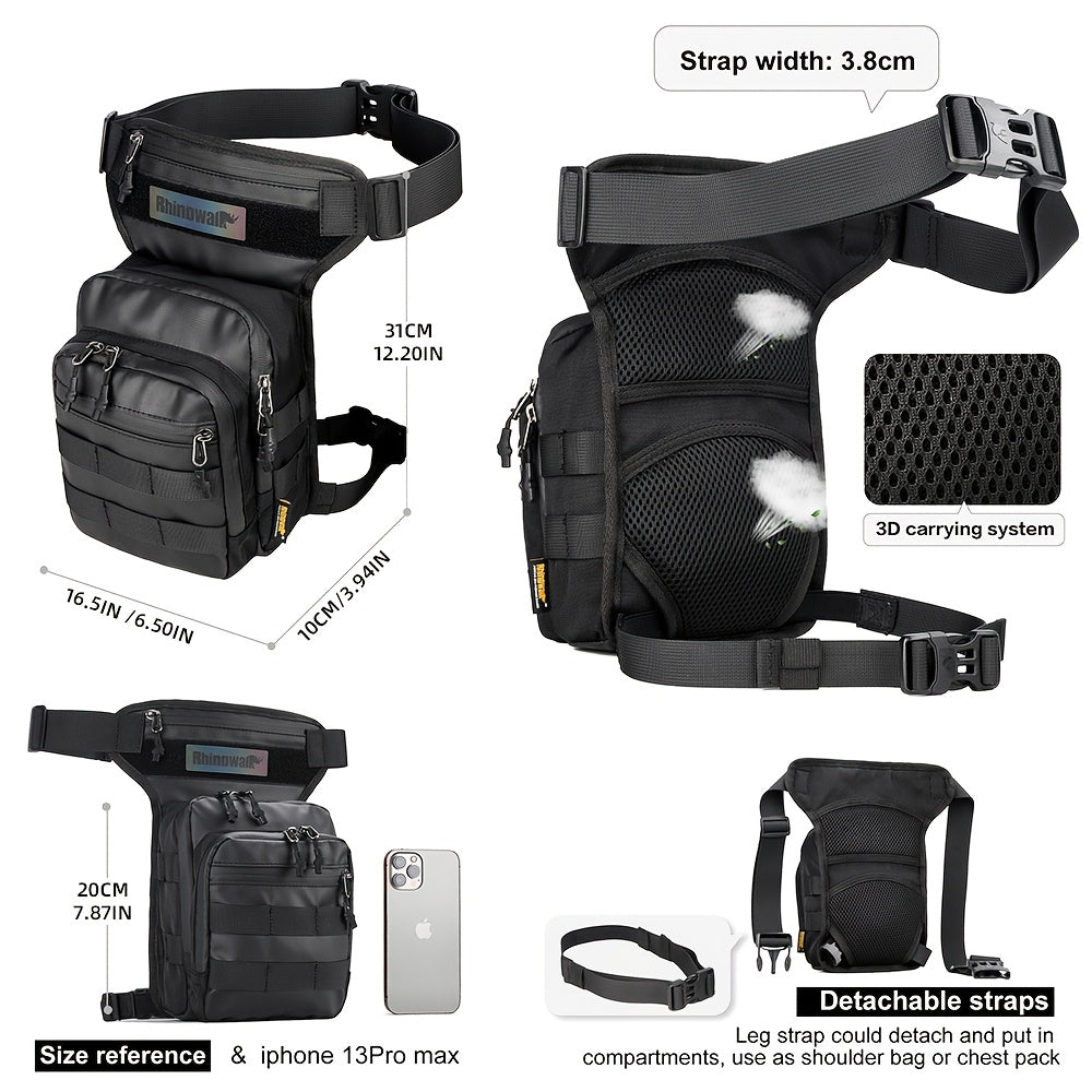 Rhinowalk Motorcycle Leg Bag Multifunctional Storage for Travel