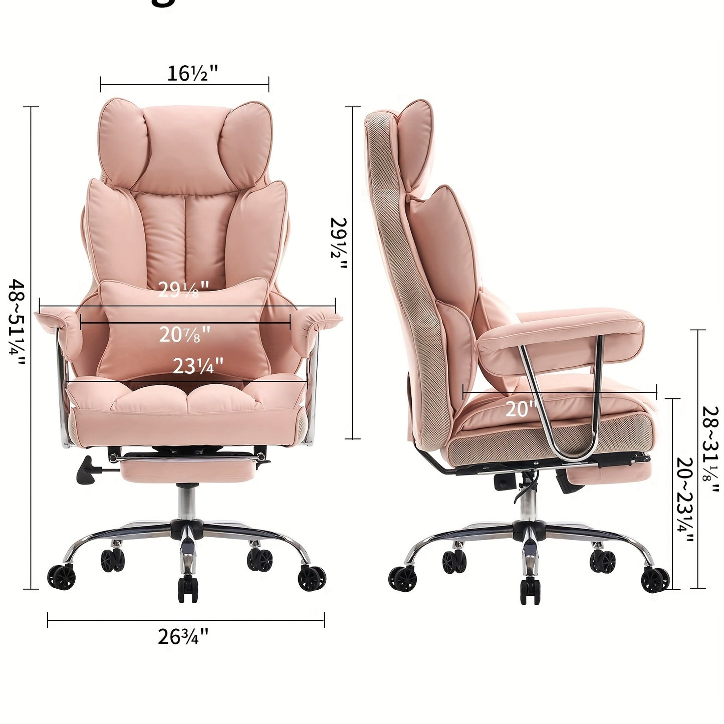 Efomao Ergonomic Big and Tall Office Chair with Lumbar Support
