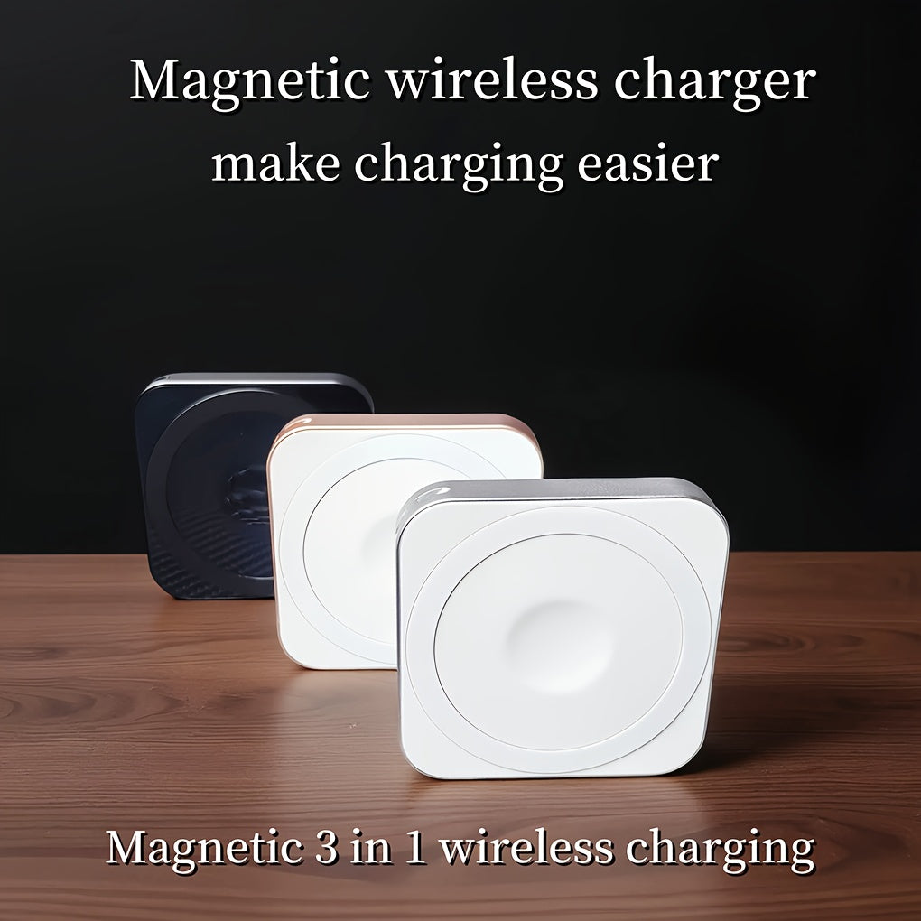 Mini Magnetic Wireless Charger With Dual Interface 15W