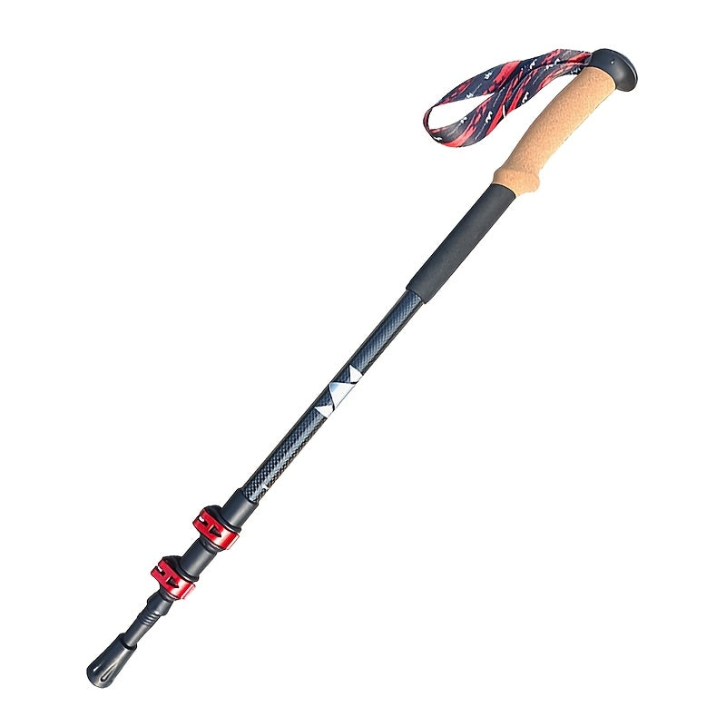 Lightweight Carbon Fiber Hiking Sticks Telescopic With Lock
