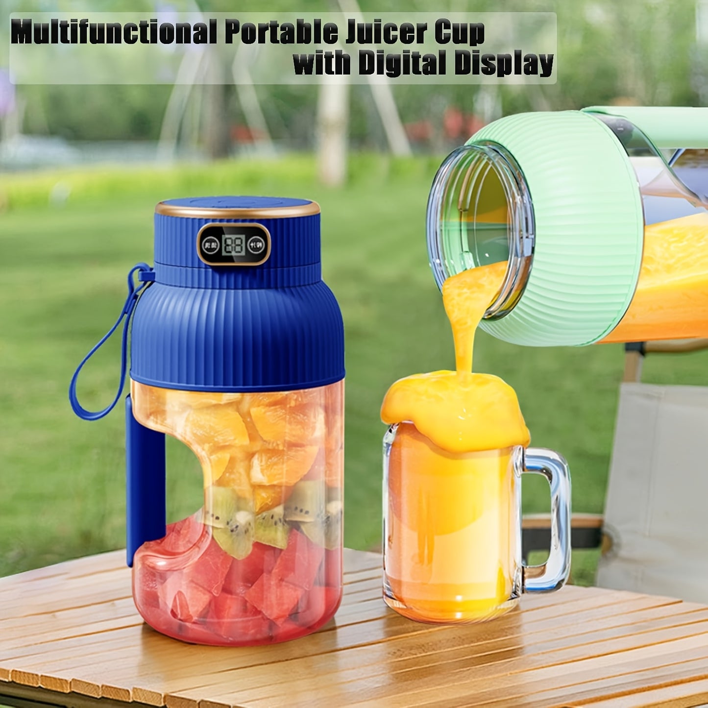 Portable Fruit Juicer Blender With Rechargeable Battery