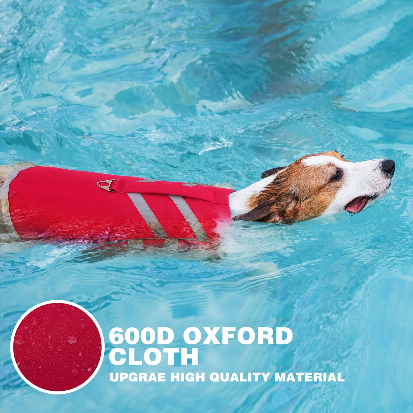 Paiaite Reflective Dog Life Jacket With Handle D Ring