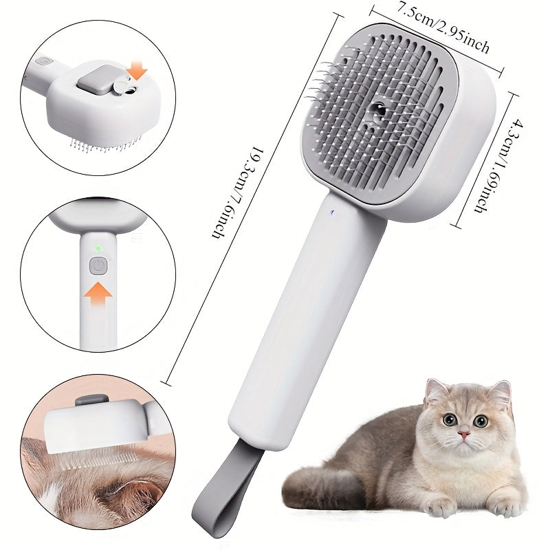 USB Rechargeable Pet Grooming Brush for Cats and Dogs