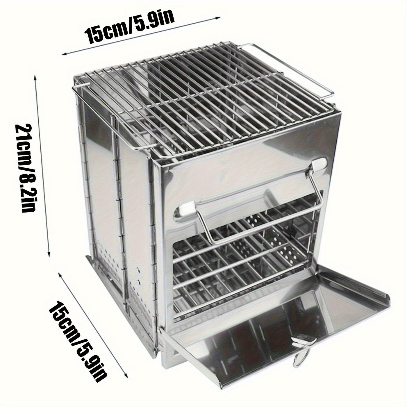 Portable Charcoal Wood Oven Stainless Steel Korean Grill