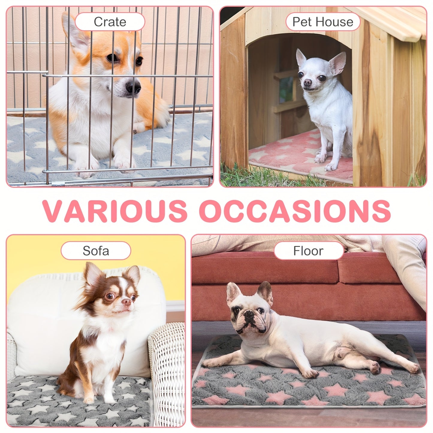 4 Pack Self Warming Cat Bed With Removable Cover Indoor