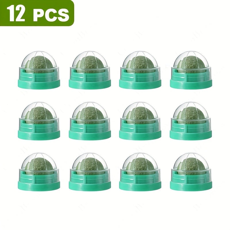 Cat Mint Grass Ball Chew Toy For Dental Care Wall Mounted