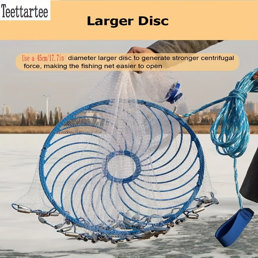 TEETTARTEE Lightweight Round Hand Trawling Net For Fishing
