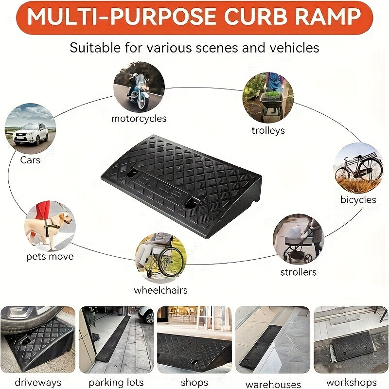 Portable Car Roadside Ramp for Mowers, Wheelchairs and Pets