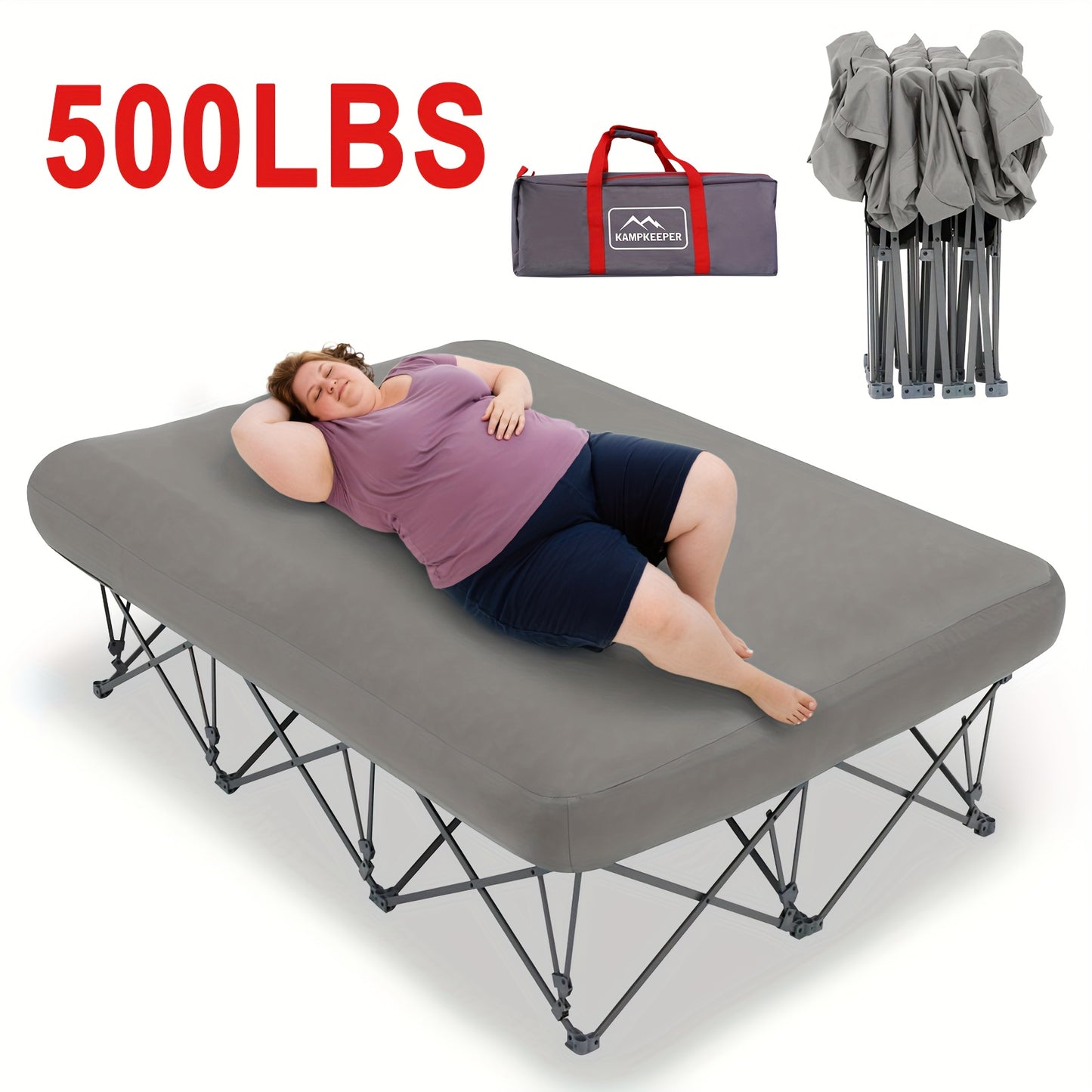 Heavy Duty Inflatable Bed With Carry Bag For Indoor Use