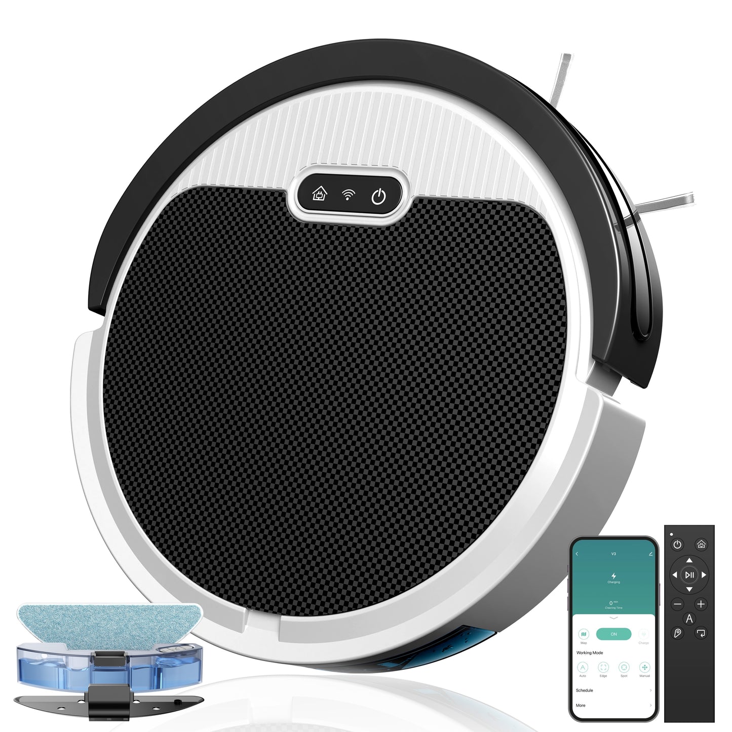 Robotic Vacuum With Mop Combo 5000Pa Suction Smart App